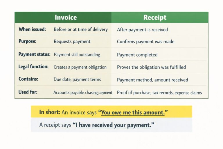 What Is the Difference between an Invoice and a Receipt?